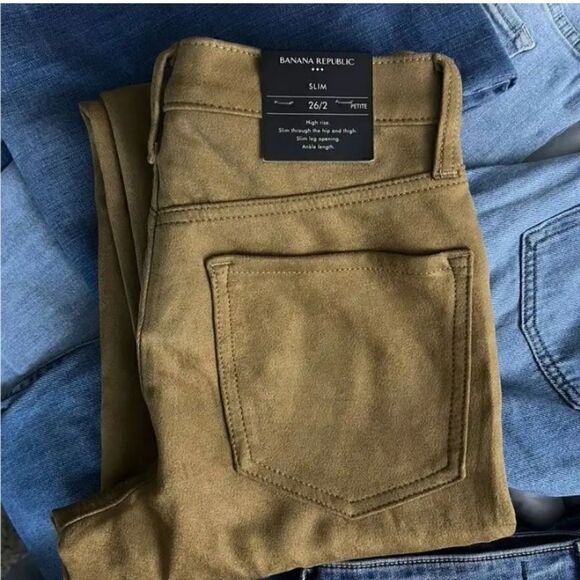 Banana Republic Vegan Suede High Rise Skinny Pants Sz 26/2 NWT - Picture 6 of 16